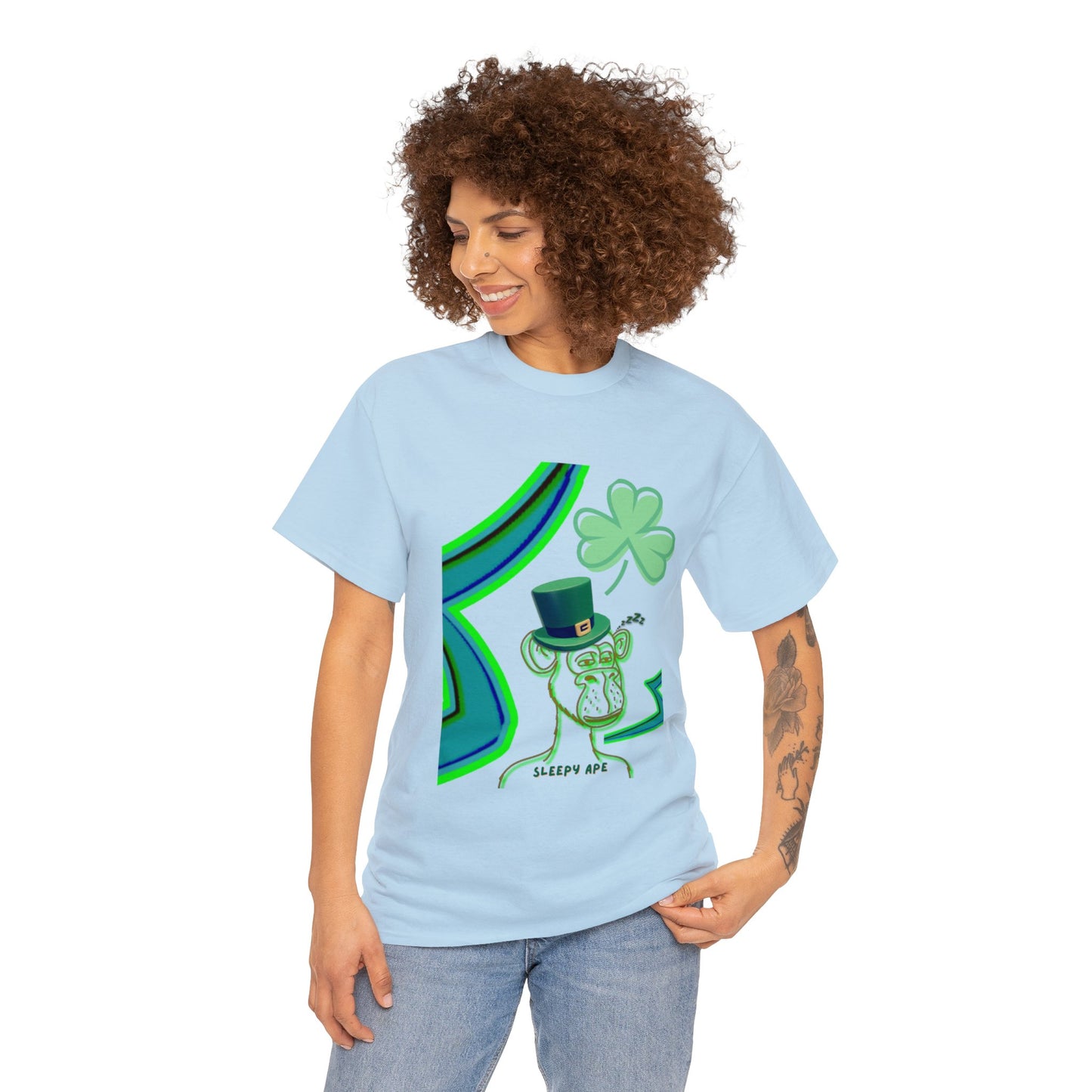 St Patrick's Sleepy Ape Shirt, St Patrick's Day Shirt, Lucky Shirt, Shirt for Spring, Gift for St Patty - St Paddy Shirt