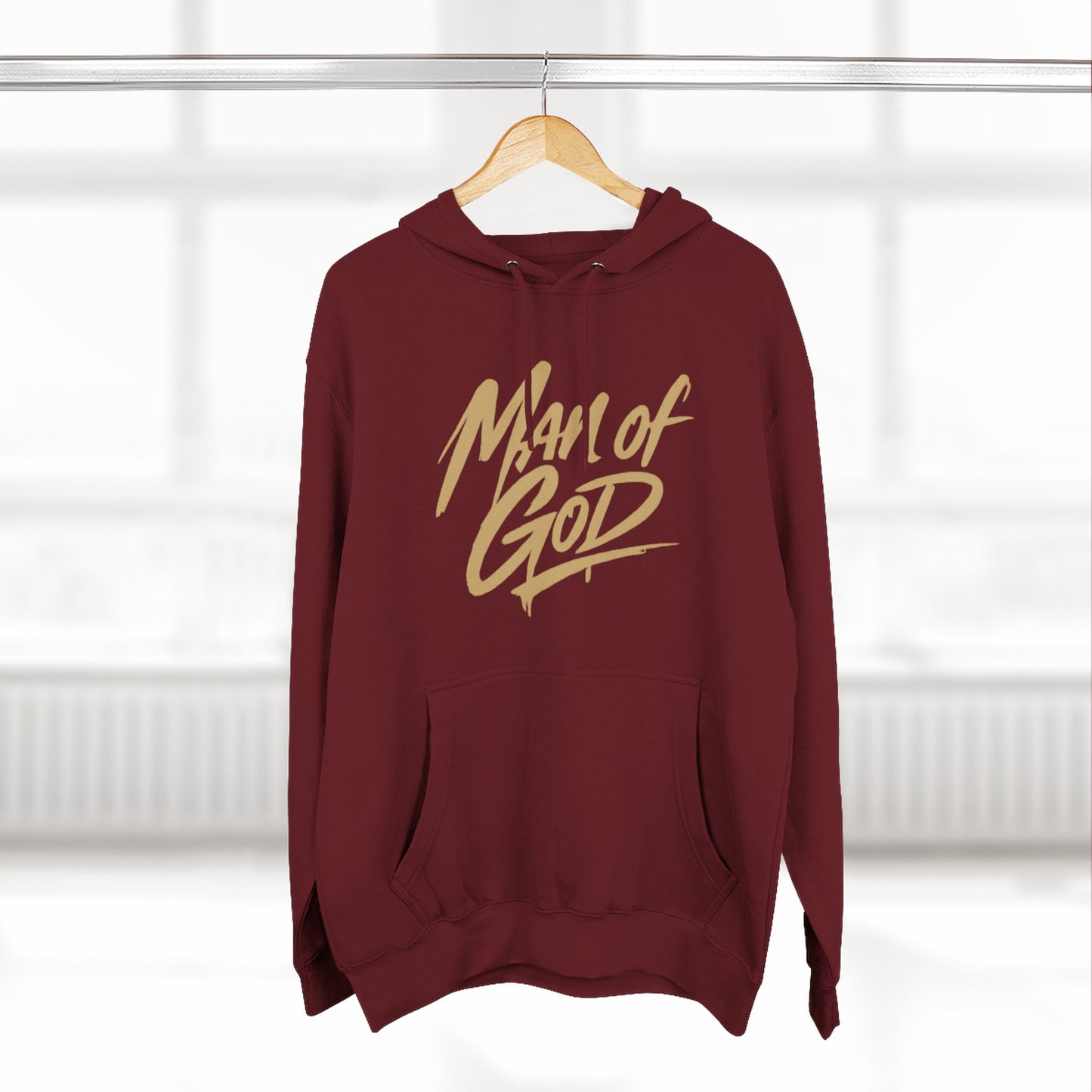 Man of God “Fearfully and Wonderfully Made" Hoodie — Three-Panel Fleece Faith Based Hoodie Christian Hoodie Jesus Hoodie God Hoodie