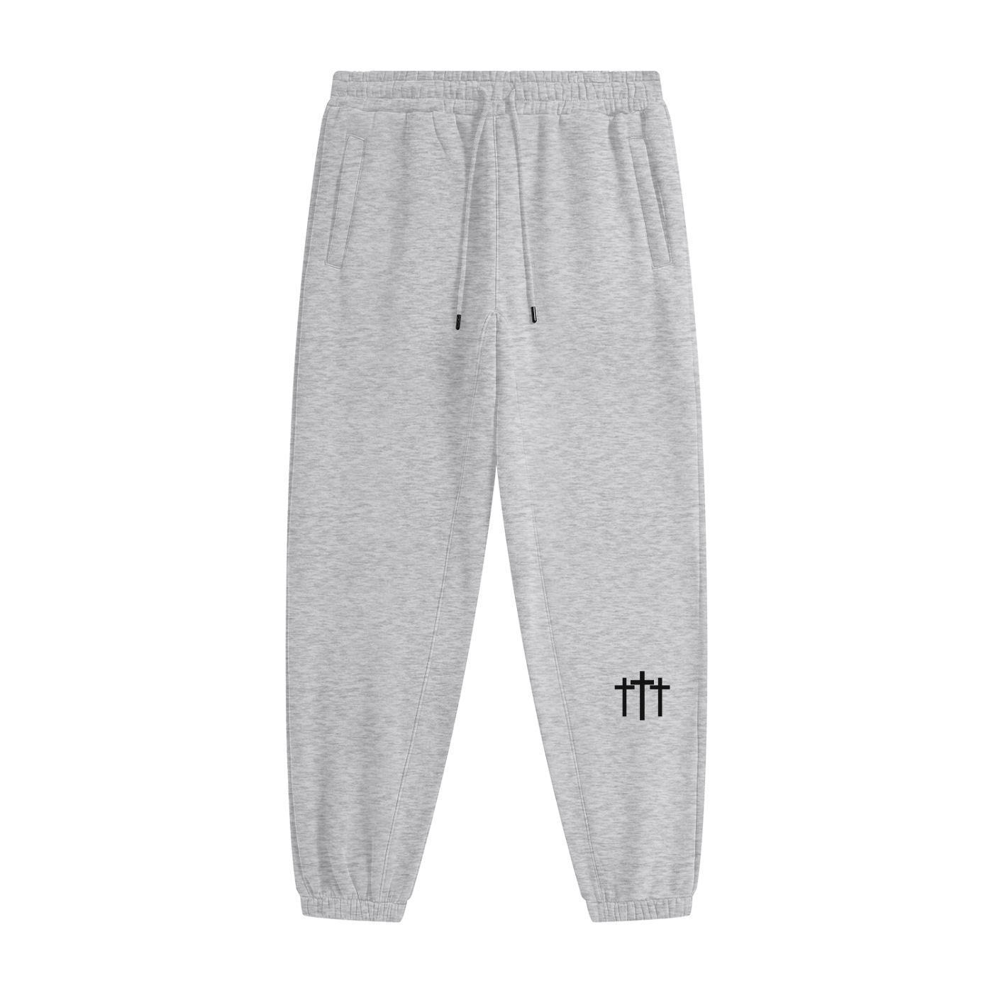 Three Cross Triple Cross Faith Based Streetwear Unisex Fleece Joggers