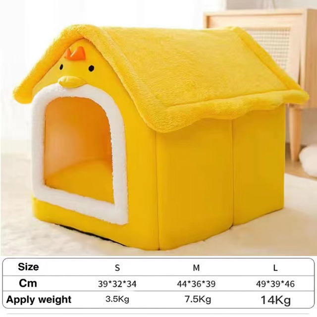 Pet Nest | Bunny Nest | Cat Dog Nest Warm in Winter All Seasons Common Small House Pet Nest Villa Online Red Nest