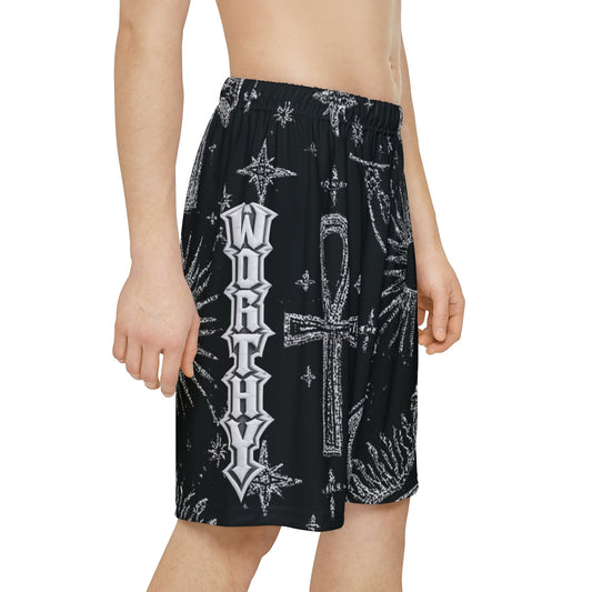 Crowned Worthy Up Next Celestial Crown Basketball Shorts for Men – Lightweight Performance Training Shorts for Court, Gym & Street | Crowned Worthy Celestial Crown Basketball Shorts 'Up Next' Athletic