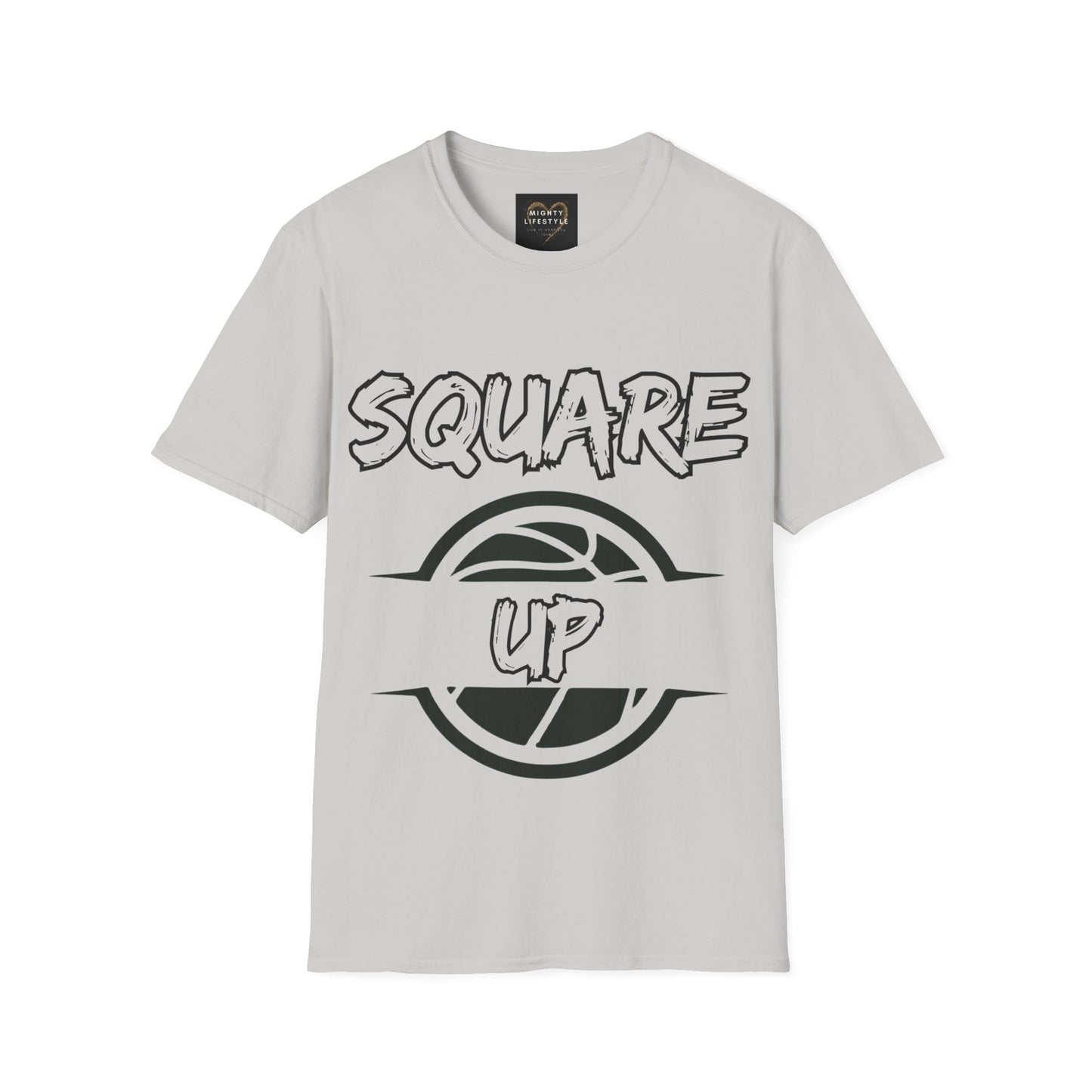 Square Up | Travel Basketball| AAU Basketball | Basketball Shirt |Basketball Mom| Basketball Dad | Unisex Basketball Shirt | Sports Shirt | Baller Shirt | Mighty Lifestyle | Softstyle T-Shirt