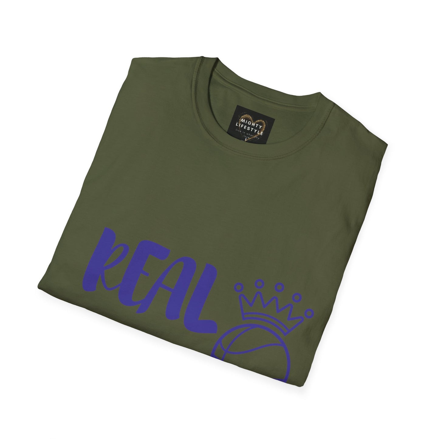 Real Queen Purple Font | Basketball Shirt | Sports Shirt | Baller Shirt | Mighty Lifestyle | Softstyle T-Shirt