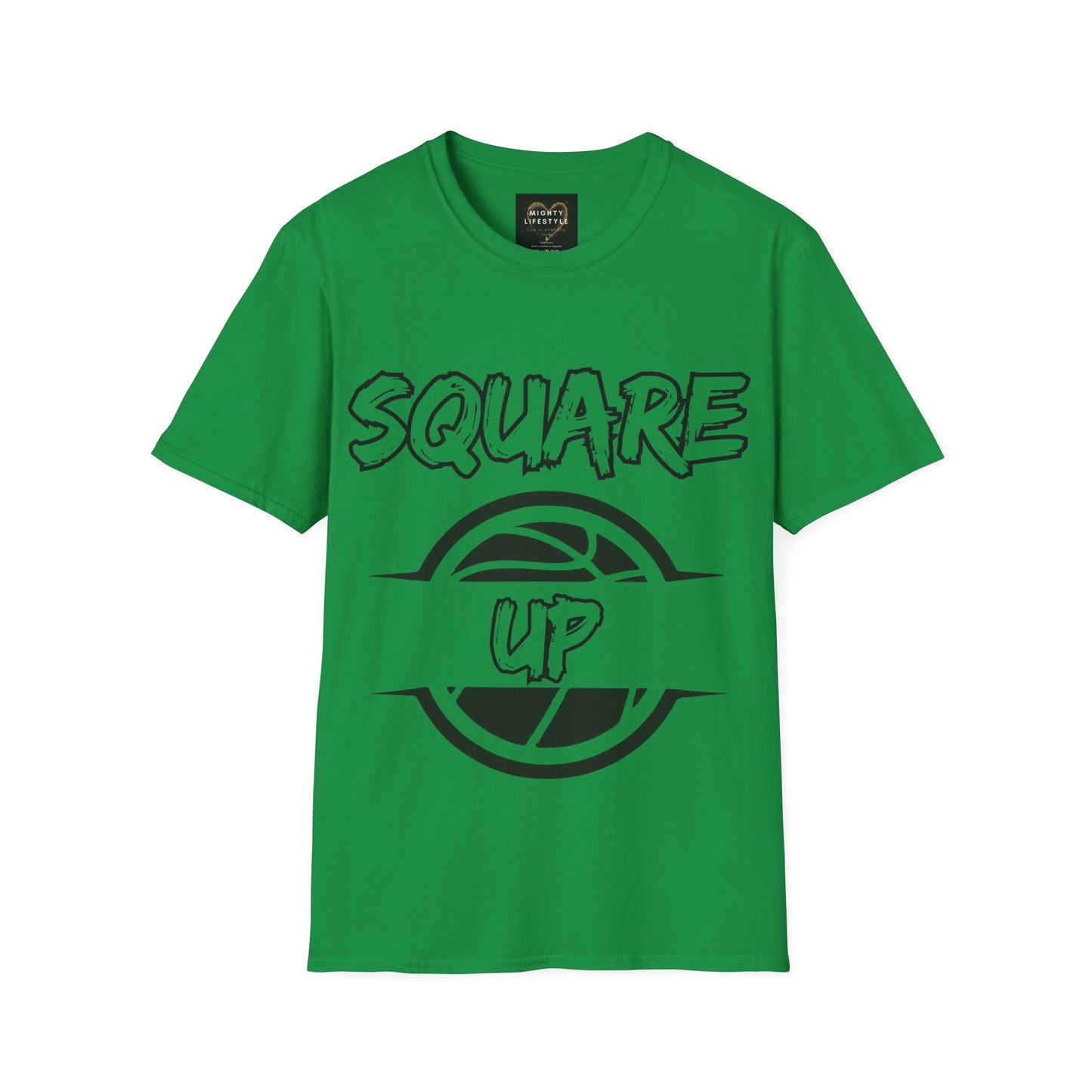 Square Up | Travel Basketball| AAU Basketball | Basketball Shirt |Basketball Mom| Basketball Dad | Unisex Basketball Shirt | Sports Shirt | Baller Shirt | Mighty Lifestyle | Softstyle T-Shirt