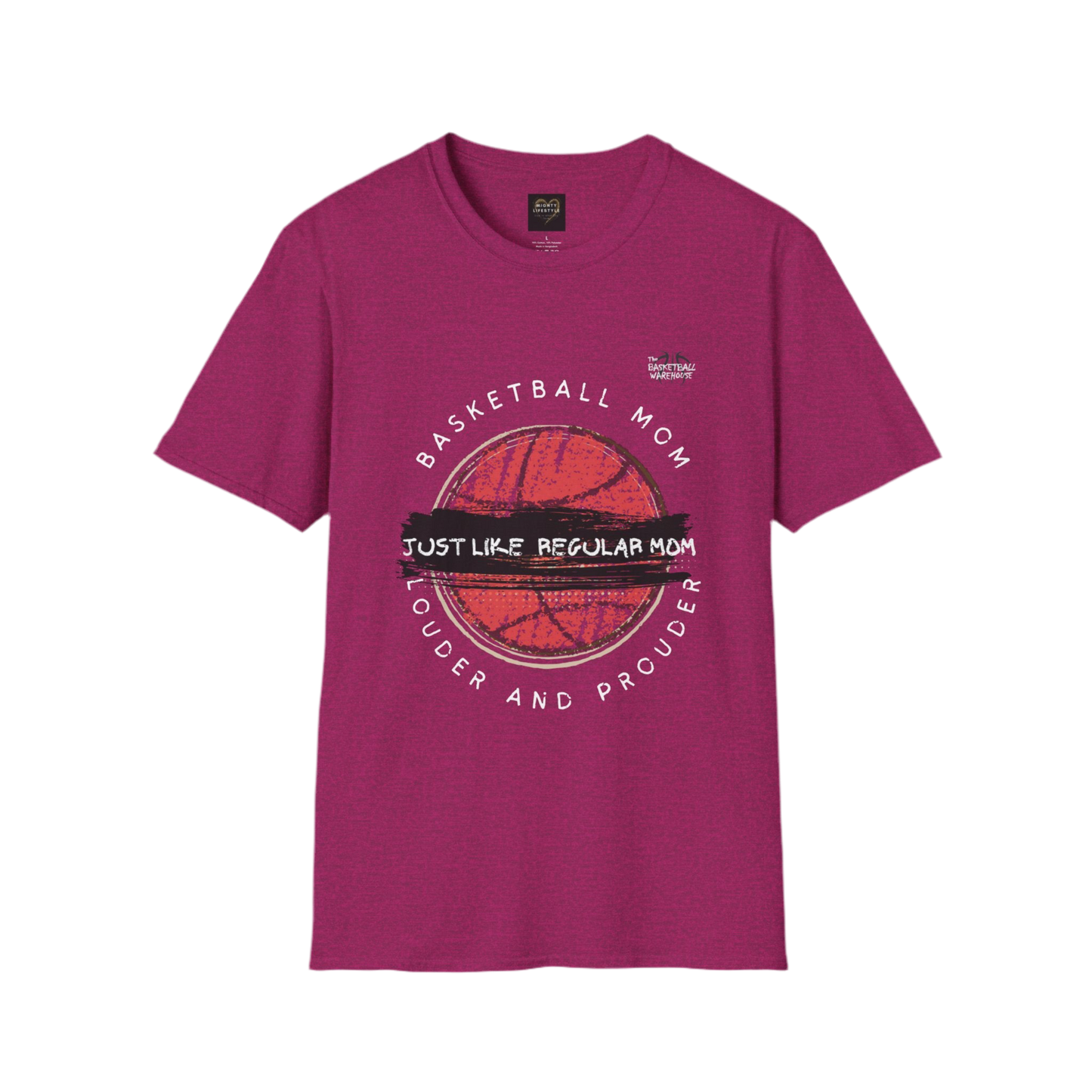 Basketball Mom Louder Prouder Basketball Warehouse Unisex Softstyle T-Shirt - Sporty and Stylish Cotton Tee for Fans