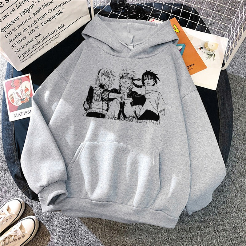 Warm Plush Naruto Hoodie – Anime Sweatshirt for Men & Women and Teens | Hoodie Naruto plush printed student hoodie for men | Anime Hoodie Naruto Style – Casual Student Pullover Sweatshirt