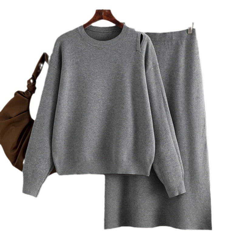 Nicola Sweater Skirt Set | Two Pieces Outfit Women Casual 2 Piece Knit Sweater Skirt Sets Knitted Women Clothing Career Set Office Set Travel Set