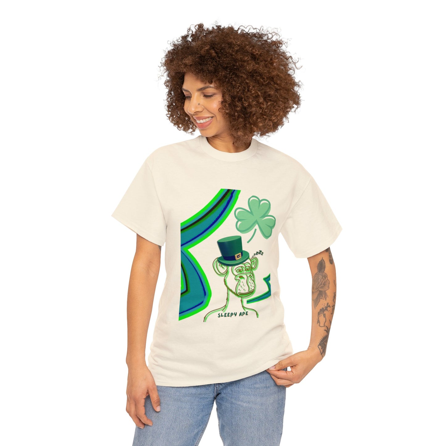 St Patrick's Sleepy Ape Shirt, St Patrick's Day Shirt, Lucky Shirt, Shirt for Spring, Gift for St Patty - St Paddy Shirt