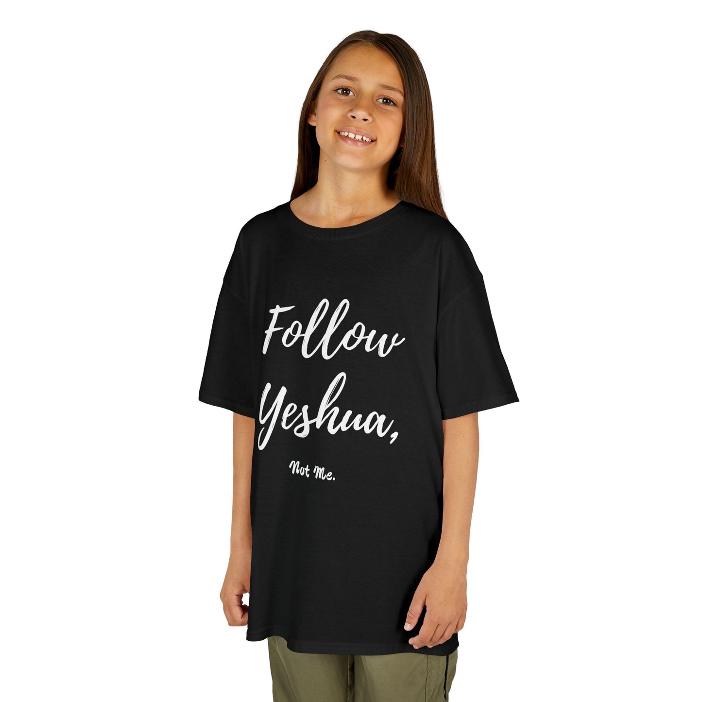 ML - Follow Yeshua, Not Me - Yeshua Kids Tee | Fun Christian T-Shirt for Faith Kids, Religious Gifts, Spiritual Wear, Kids' Tshirt