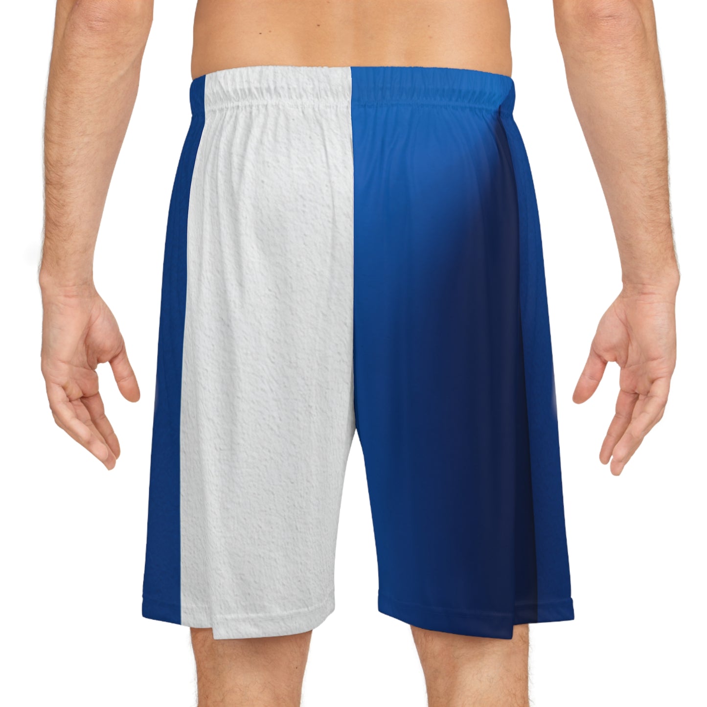 Mighty Blue Stripe Basketball Shorts – Men's Athletic Performance Gym Shorts Sports Shorts