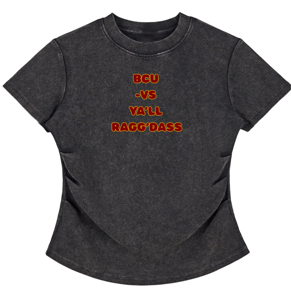 BCU Shirt Bethune Cookman University Vintage Washed Bodycon Cotton T-Shirt | Ragg’Dass