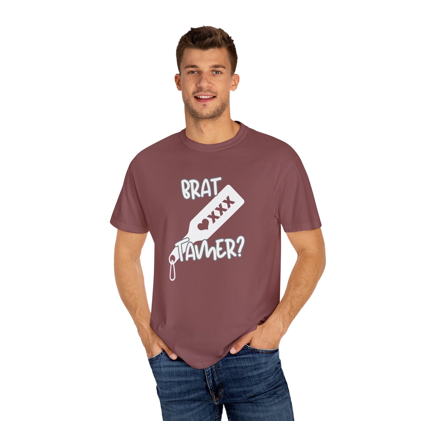 Brat Tamer, Sub_Dom, Shirt, Tee, Bratty, Unisex Garment - Dyed T-shirt - Mighty Lifestyle