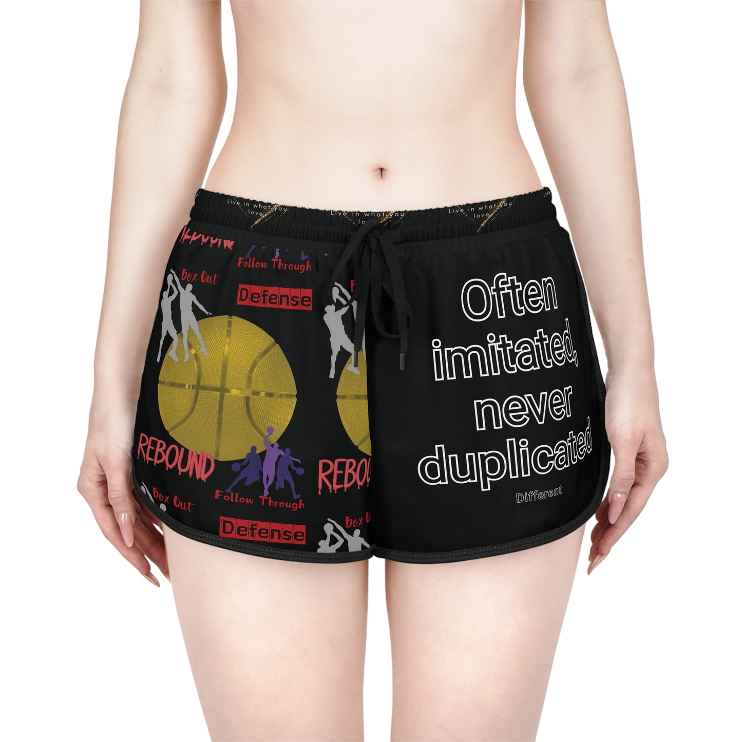 Basketball Shorts - Mighty Lifestyle Rebound Box Out Follow Through Faith Over Fear Women's Sports Shorts