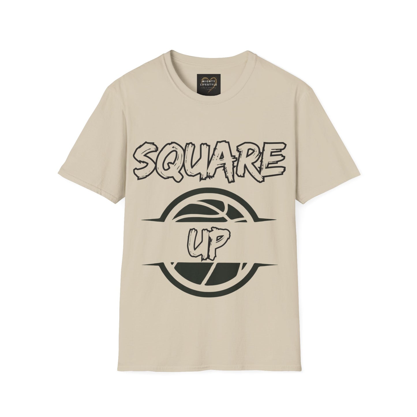 Square Up | Travel Basketball| AAU Basketball | Basketball Shirt |Basketball Mom| Basketball Dad | Unisex Basketball Shirt | Sports Shirt | Baller Shirt | Mighty Lifestyle | Softstyle T-Shirt