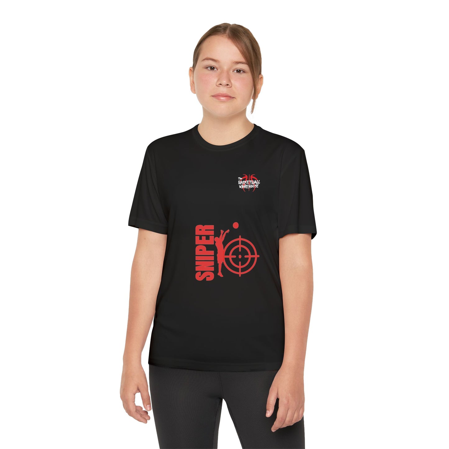 Youth Sniper Basketball Competitor Performance Tee - Perfect for Young Athletes!