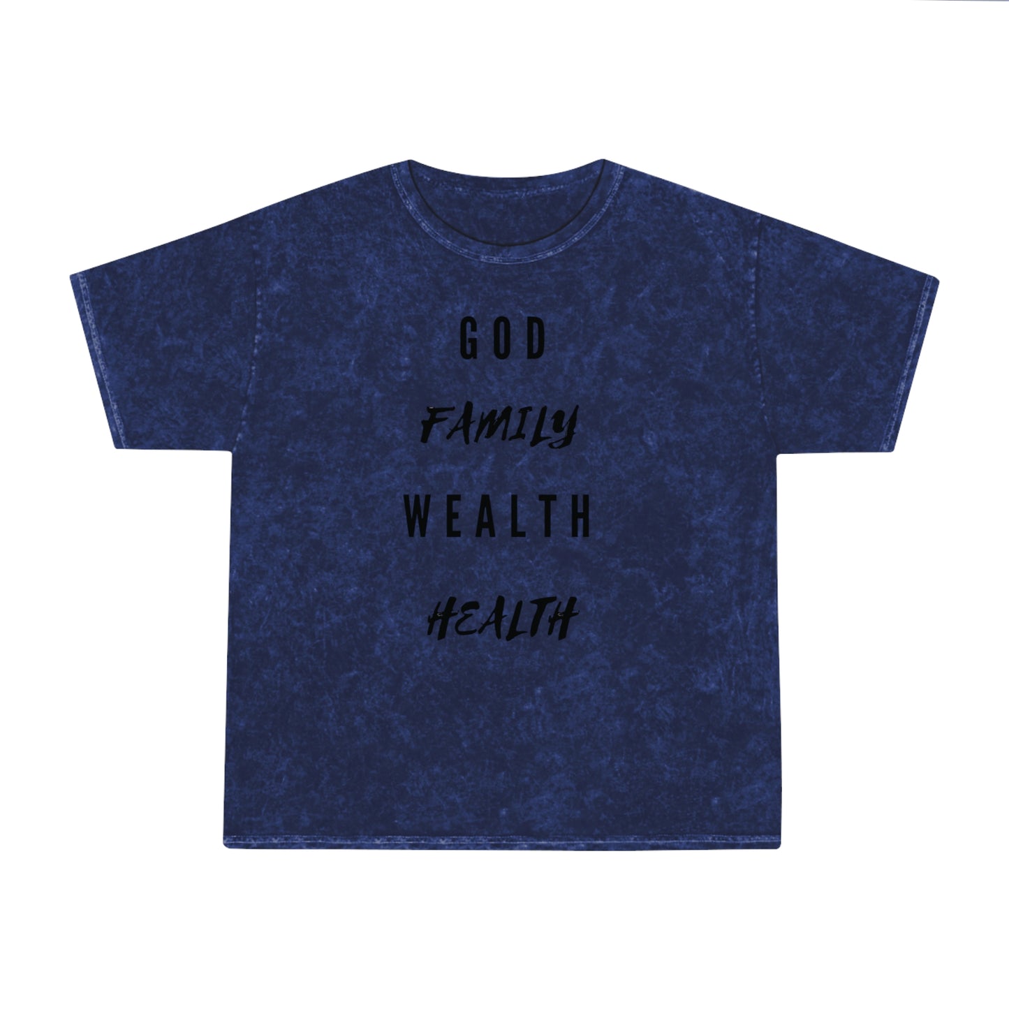 Mighty Lifestyle God Family Wealth Health | Fear God Not Man | Unisex Mineral Wash T-Shirt | Christian shirts for men, Christian shirts for women, casual trendy Christian shirts, faith based graphic tees, Christian apparel for everyday wear, inspirational