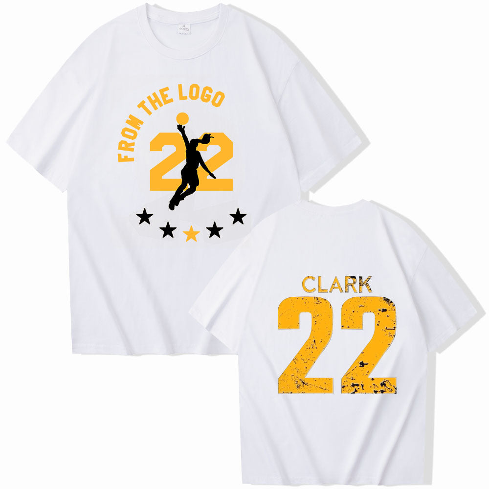 From THE LOGO CC Basketball Printed Loose Short Sleeves for Men and Women
