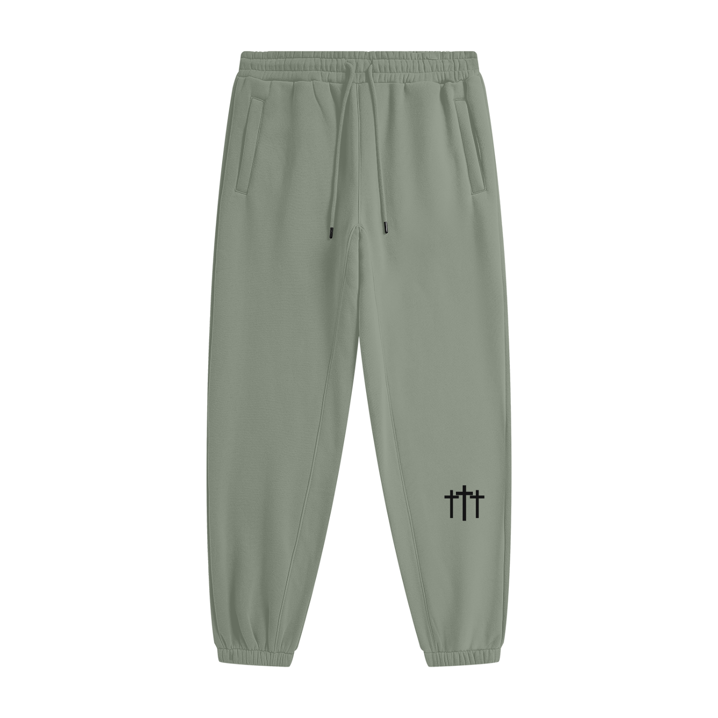 Three Cross Triple Cross Faith Based Streetwear Unisex Fleece Joggers