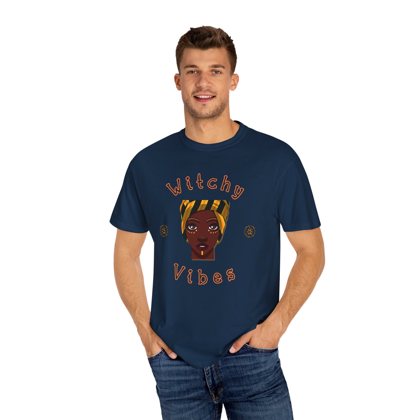 Witchy Vibes, Shaman, Halloween, Fall Shirt, Witch Shirt, Bruja Shirt, Unisex Garment-Dyed T-shirt