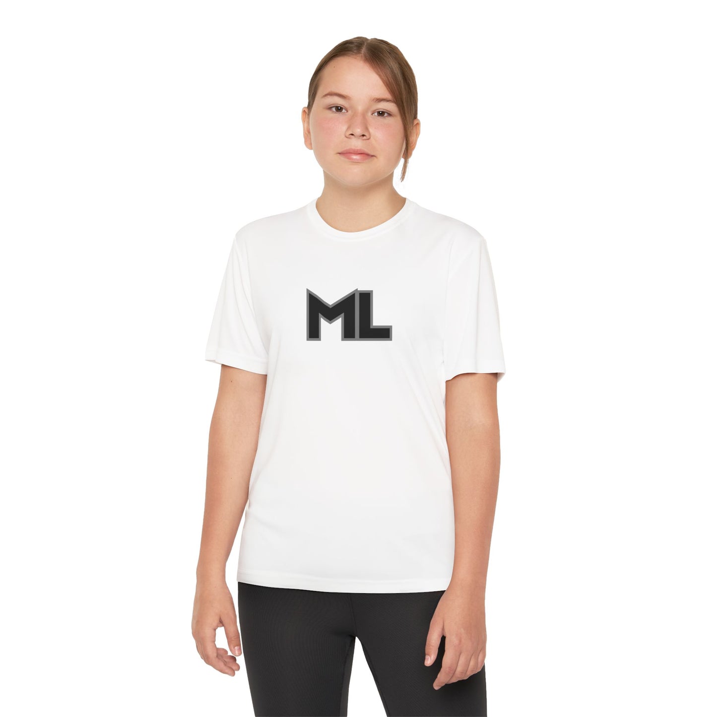 ML - Mighty Lifestyle - Youth Athletic Tee for Young Competitors, Sport Shirt, Team Gear, Activewear, Gift for Young Athletes Live with Purpose, Faith Based Tee