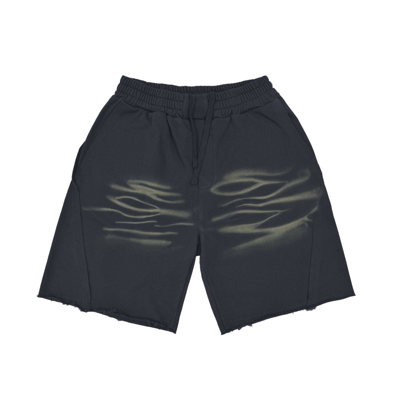 Minimalist Vintage Washed Tiger Stripes Short Pants