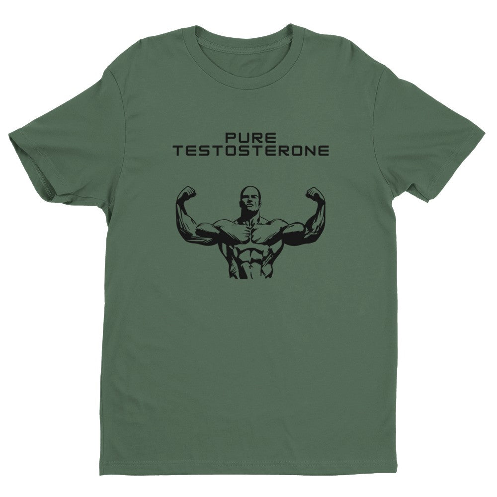 Pure Testosterone Men's Fitted T-Shirt | Gym ShirtFunny Gym Shirt - Crossfit or Gym Shirt for Body Builder.