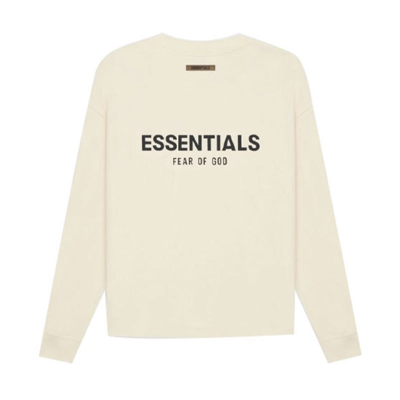 Essential Style Double Thread Essentials New Pressure Glue Long Sleeved Fog High Street Loose Casual Mens T Shirt