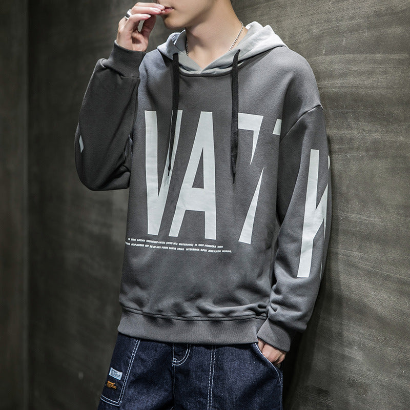 Trendy Men's Pullover Loose Hoodie Fall Fashion Brand Pullover Print Fashion Men's Coat Top