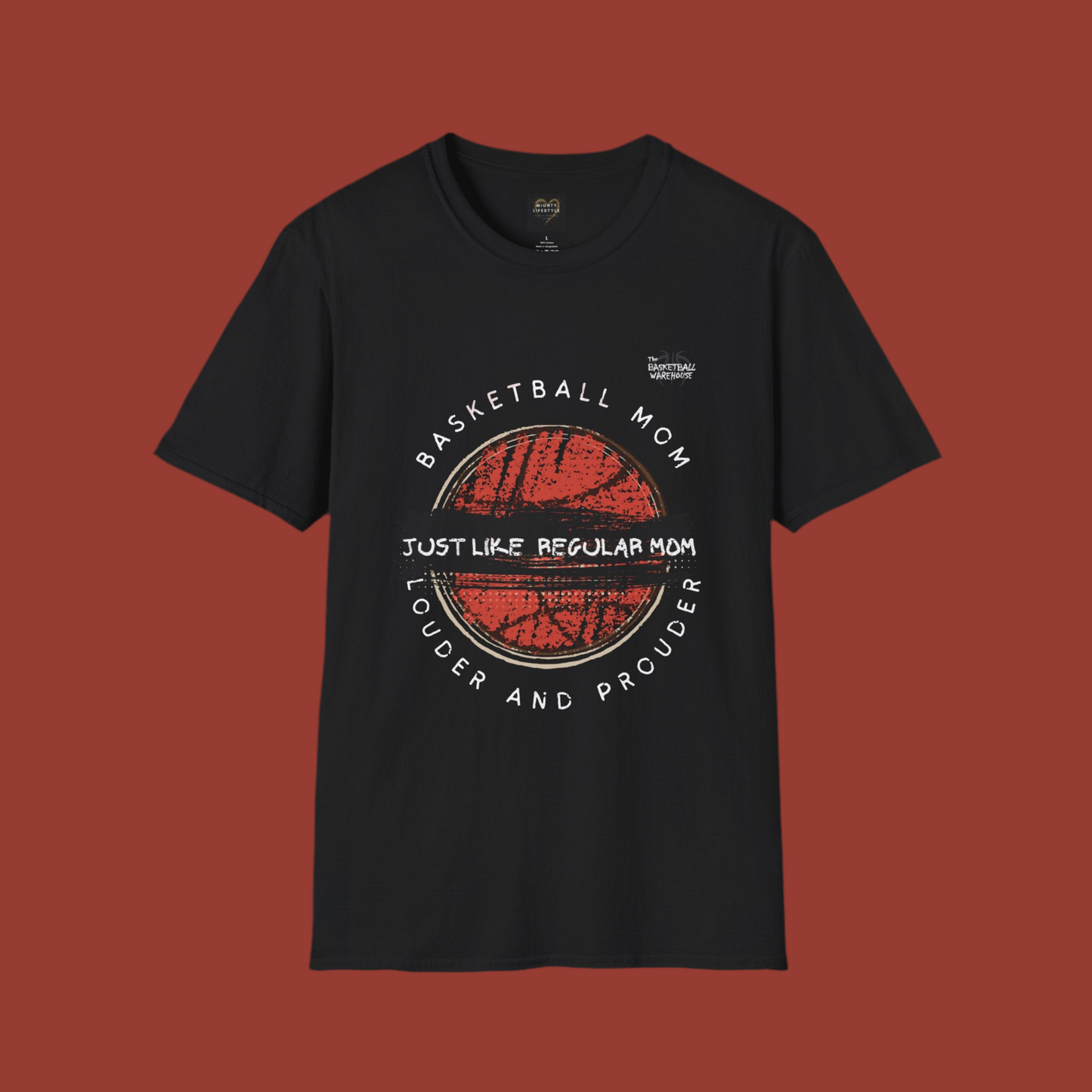 Basketball Mom Louder Prouder Basketball Warehouse Unisex Softstyle T-Shirt - Sporty and Stylish Cotton Tee for Fans