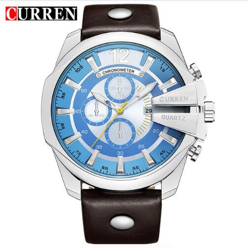 CURREN Men Quartz Watches | CURREN Men’s Luxury Quartz Watch – Leather Band Chronograph Style Wristwatch, Waterproof Fashion Timepiece for Casual & Business Wear