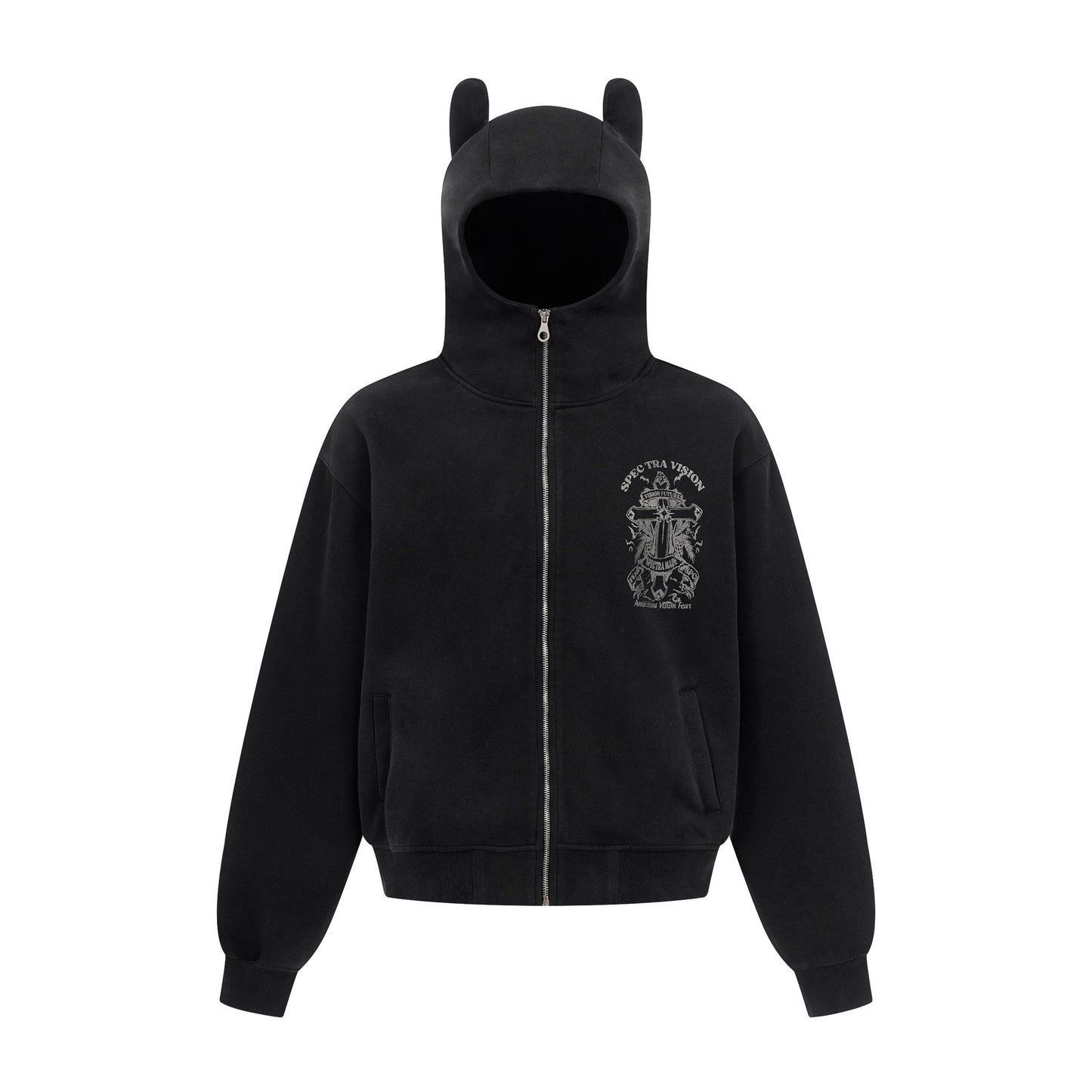 Mighty Vision Hoodie Cross Streetwear Urban Black Hoodie Man