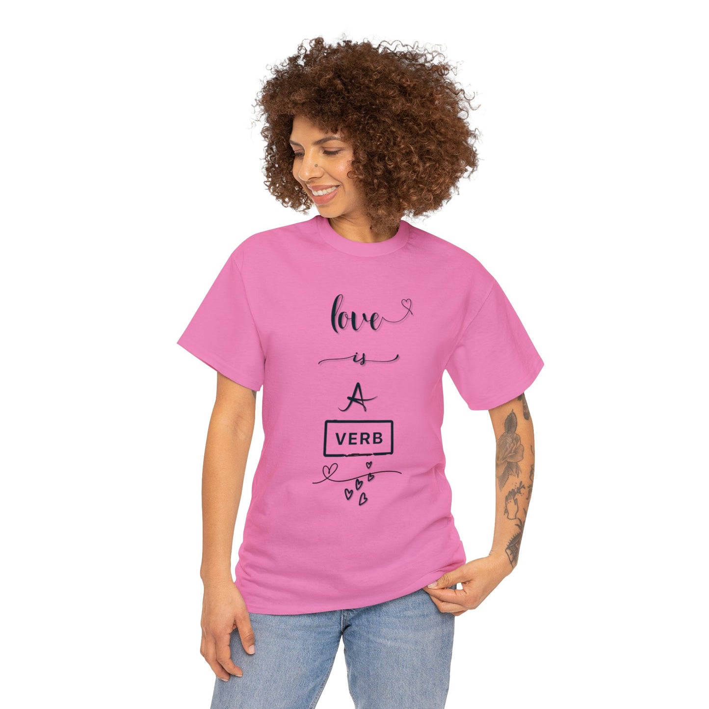Love is a Verb Shirt, Shirt for Love, Shirt for Valentine, Gift for woman, Gift for teen - Mighty Lifestyle