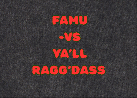 FAMU Vintage Bodycon T-Shirt for Women – Washed Cotton Slim Fit Tee | HBCU Fashion Top “FAMU vs Ya’ll Ragg’dass” | FAMU Shirt Vintage Washed Bodycon Cotton T-Shirt