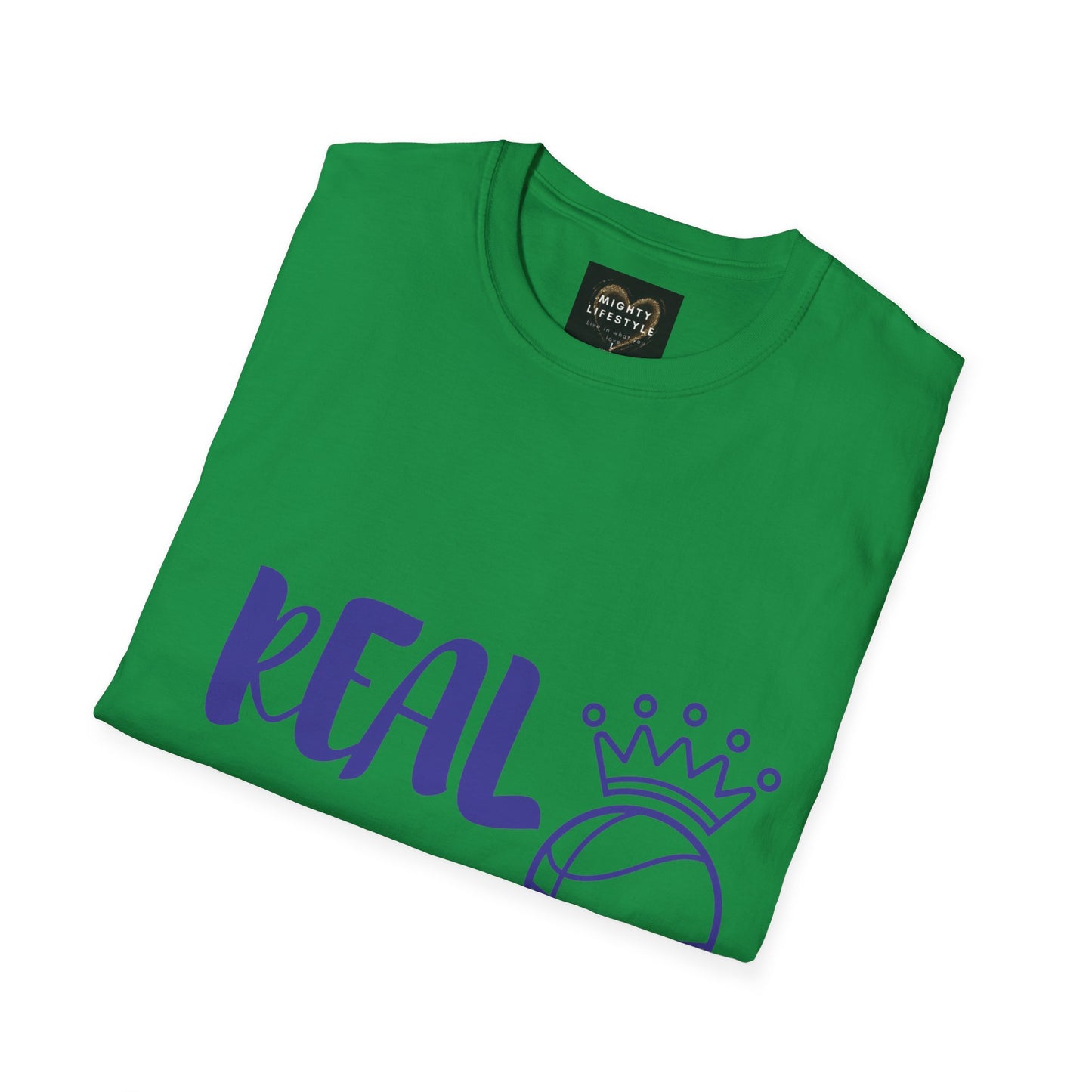 Real Queen Purple Font | Basketball Shirt | Sports Shirt | Baller Shirt | Mighty Lifestyle | Softstyle T-Shirt