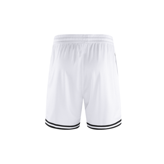 Three Cross Triple Cross Faith Based Classic Stripe Trim Basketball Shorts Christian shorts, Christian basketball shorts, Christian gym shorts, scripture printed shorts, casual Christian shorts, Christian athletic shorts, workout shorts with Christian mes