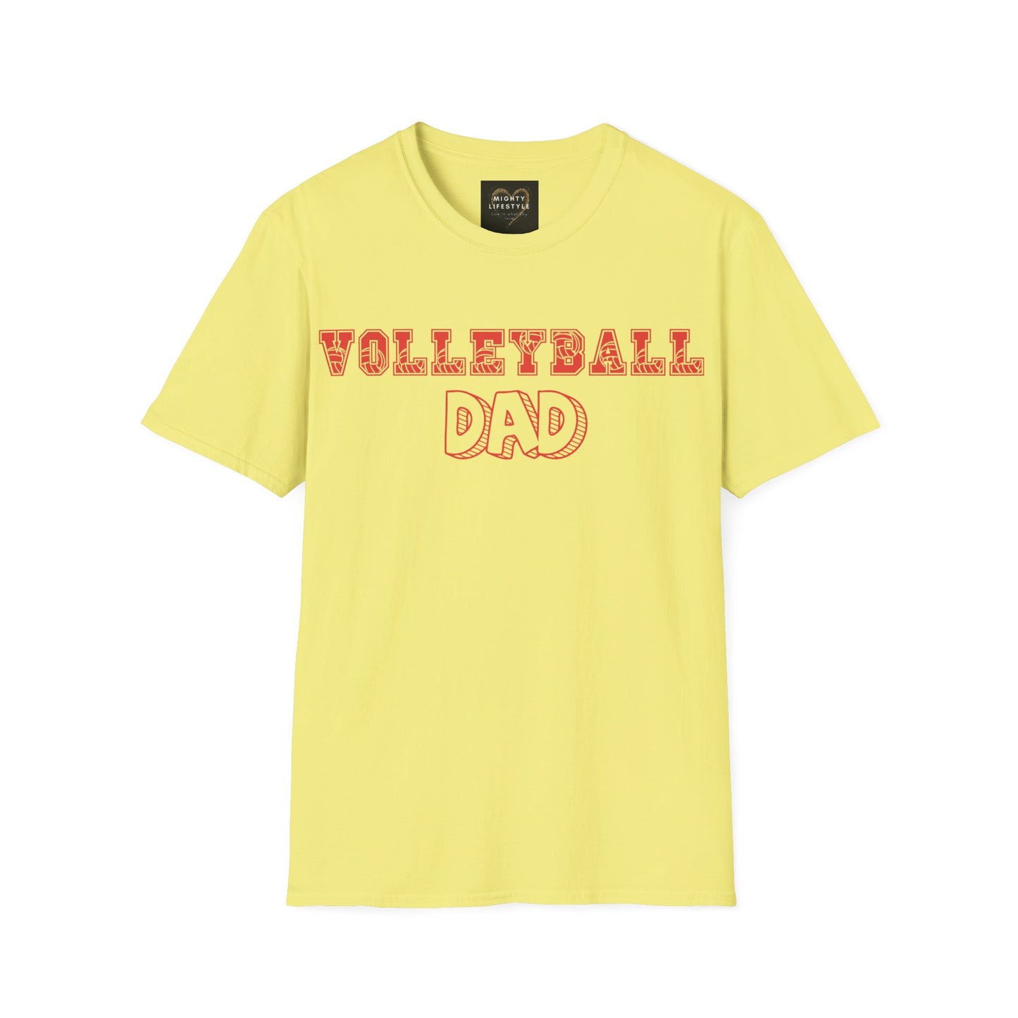 Volleyball Dad | Volleyball Shirt | Sports Shirt | Gift for Dad Gift for Father | Baller Shirt | Mighty Lifestyle | Softstyle T-Shirt