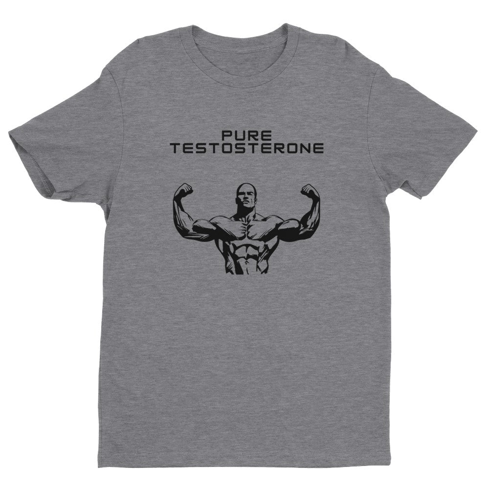 Pure Testosterone Men's Fitted T-Shirt | Gym ShirtFunny Gym Shirt - Crossfit or Gym Shirt for Body Builder.