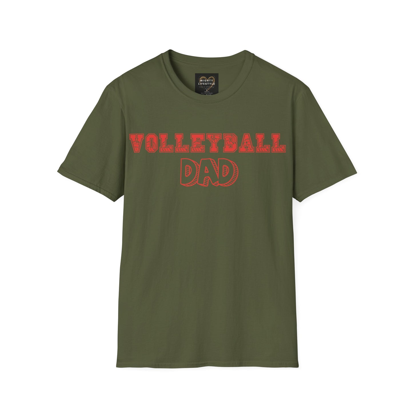 Volleyball Dad | Volleyball Shirt | Sports Shirt | Gift for Dad Gift for Father | Baller Shirt | Mighty Lifestyle | Softstyle T-Shirt