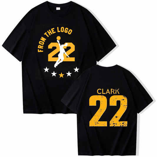 From THE LOGO CC Basketball Printed Loose Short Sleeves for Men and Women
