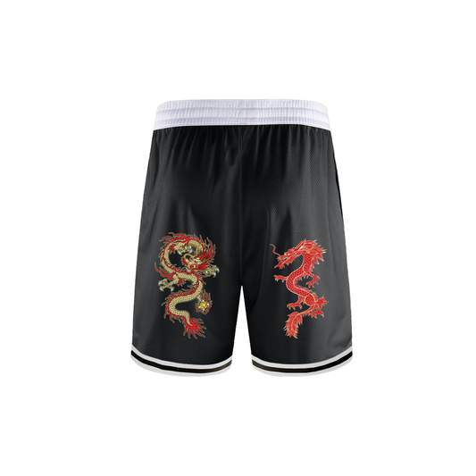 BW Dragon Hearted Classic Stripe Trim Basketball Shorts | Basketball Warehouse Dragon Hearted Classic Stripe Trim Men’s Basketball Shorts – Lightweight Polyester, Loose Fit