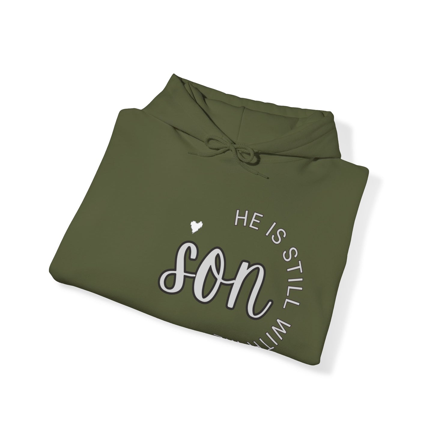 Son He is still with Me, Memorial, RIP, Sleep in Peace, Funeral, Gone but not forgotten Hoodie, Unisex Heavy Blend™ Hooded Sweatshirt