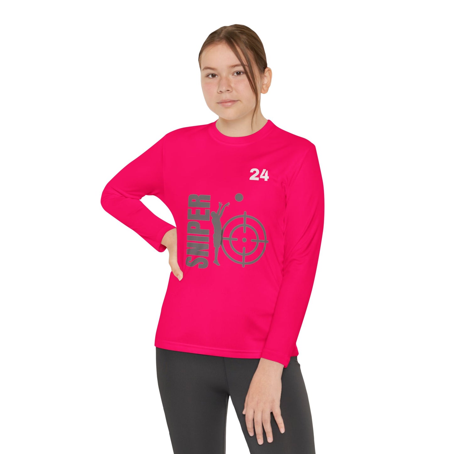 Custom BW Youth Long Sleeve Basketball Sniper Tee - Sportswear for Young Athletes
