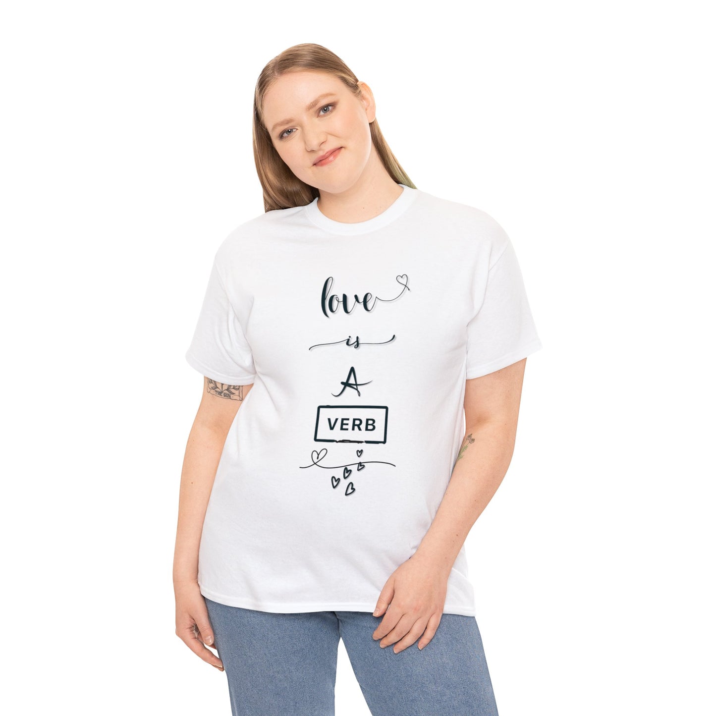 Love is a Verb Shirt, Shirt for Love, Shirt for Valentine, Gift for woman, Gift for teen - Mighty Lifestyle