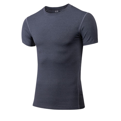 Men’s Quick-Dry Compression Sport Shirt – Running, Fitness, Soccer, Basketball & Gym Jersey