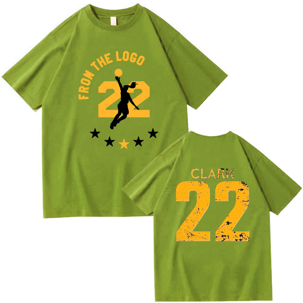 From THE LOGO CC Basketball Printed Loose Short Sleeves for Men and Women