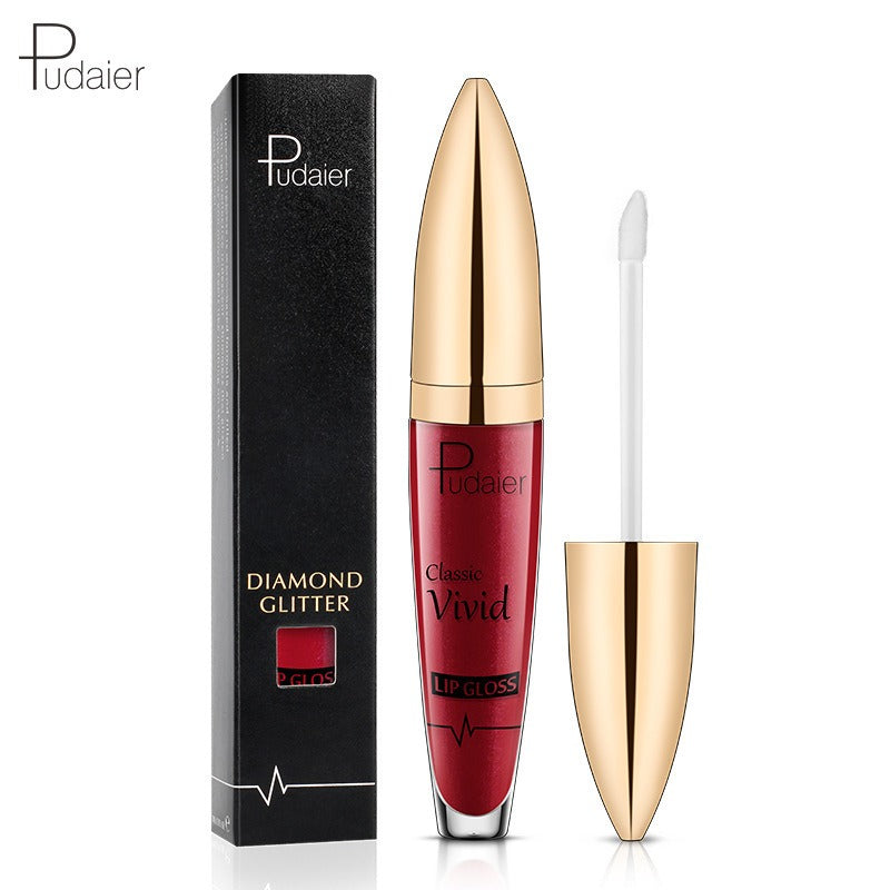 Lucky Lucy Lips | 18 Colors Shiny Lip Gloss for Women Long Lasting Matte Glitter Liquid Lipstick Diamond Shiny Lip Gloss Waterproof Lip Makeup