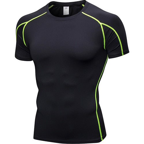 Men’s Quick-Dry Compression Sport Shirt – Running, Fitness, Soccer, Basketball & Gym Jersey