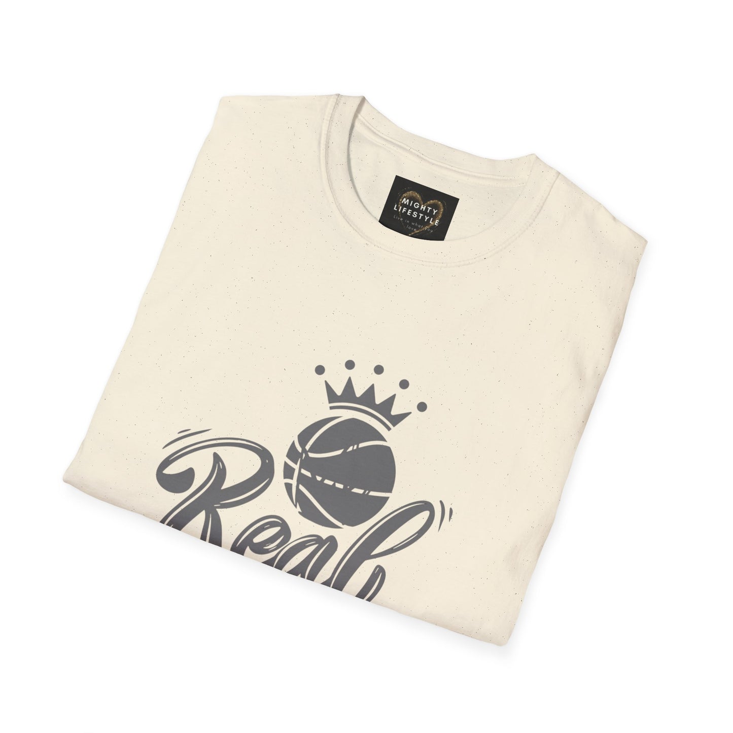 Real King (White) Shirt | Basketball Shirt | Sports Shirt | Baller Shirt | Mighty Lifestyle | Softstyle T-Shirt