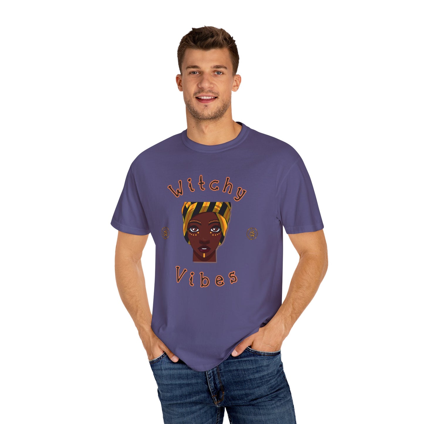Witchy Vibes, Shaman, Halloween, Fall Shirt, Witch Shirt, Bruja Shirt, Unisex Garment-Dyed T-shirt