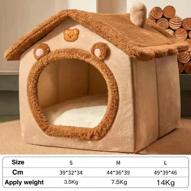Pet Nest | Bunny Nest | Cat Dog Nest Warm in Winter All Seasons Common Small House Pet Nest Villa Online Red Nest
